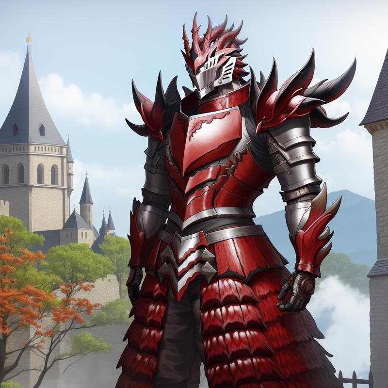 02820-4026927527-Masterpiece, 4K, , rathalos armor, man wearing rathalos armor, castle background.png